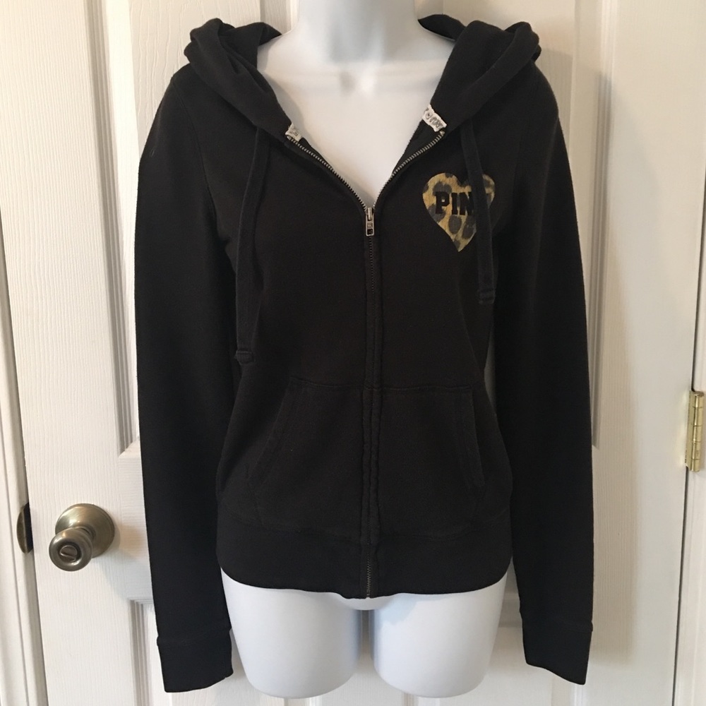 PINK cheetah print zip up hoodie ❤️